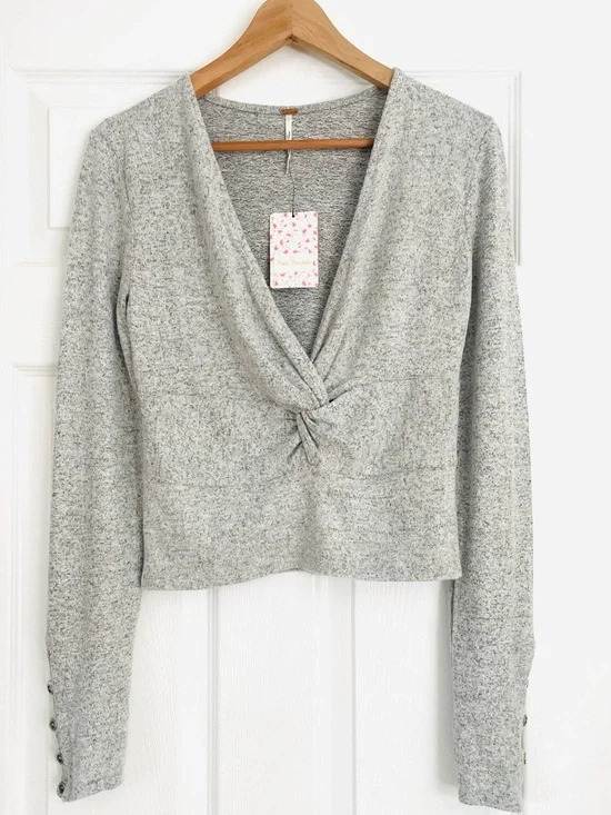 NWT Free People Twist-Front Top Size S - Picture 2 of 5